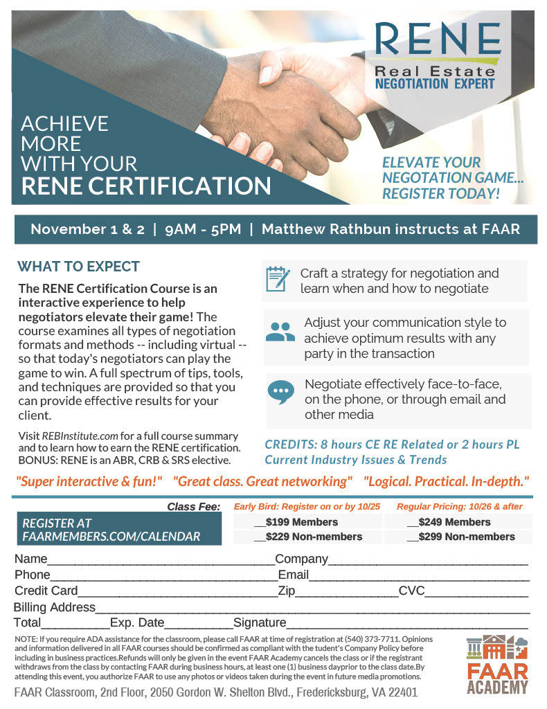 Virginia Realtors Learning Center LOCAL EVENT RENE (Real Estate